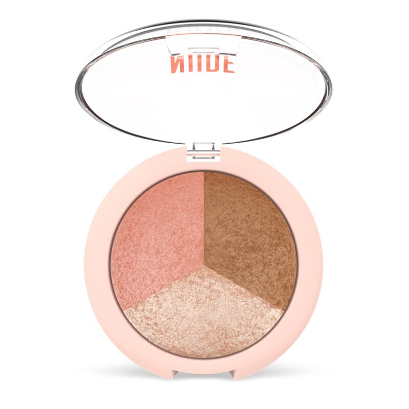 Nude Look Baked Trio Face Powder Golden Rose